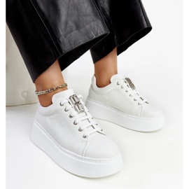 D/GMR Sneaker Karino in pelle bianca 1
