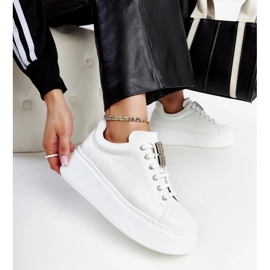 D/GMR Sneaker Karino in pelle bianca 2