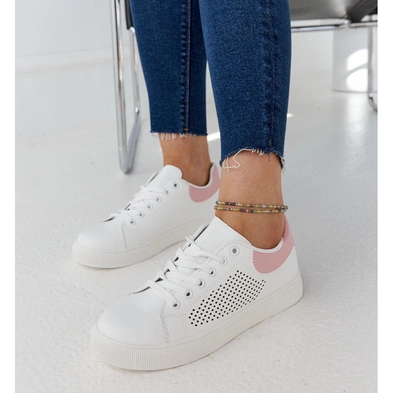 D/GMR Sneaker semhar bianchi e rosa bianco 2