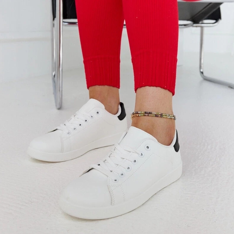 D/GMR Sneaker bianche sulla piattaforma Birikti con un elemento nero bianca 2