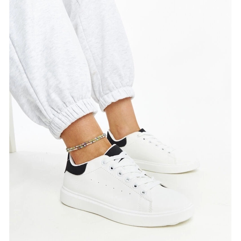 D/GMR Sneaker in bianco e nero sulla piattaforma Ariam bianca 1