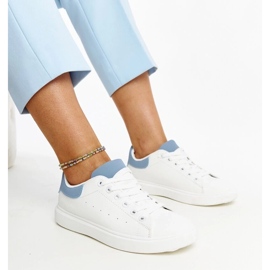 D/GMR Sneaker bianche e blu sulla piattaforma Ariam bianca 2