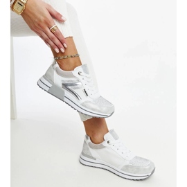 D/GMR Sneakers platform argento con strass Mauli d'argento 2