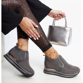 D/GMR Sneakers con zeppa Cadelaria grigio scuro 1