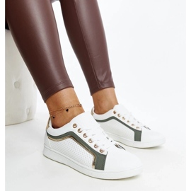 D/GMR Sneakers bianche e verdi sulla piattaforma Amala bianco 2