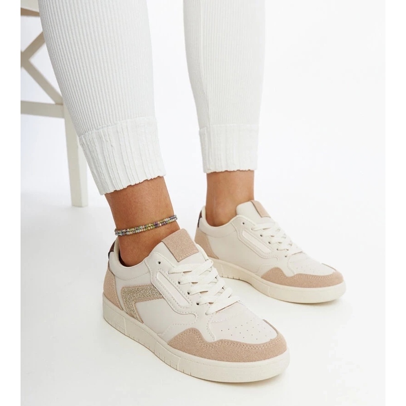 D/GMR Sneakers beige con glitter Juwan 2