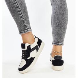 D/GMR Sneakers Juwan bianche e nere con glitter bianco 2