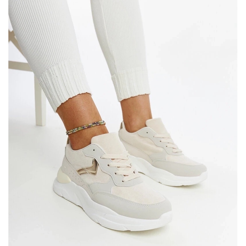 D/GMR Sneakers beige sulla piattaforma Nereida 1