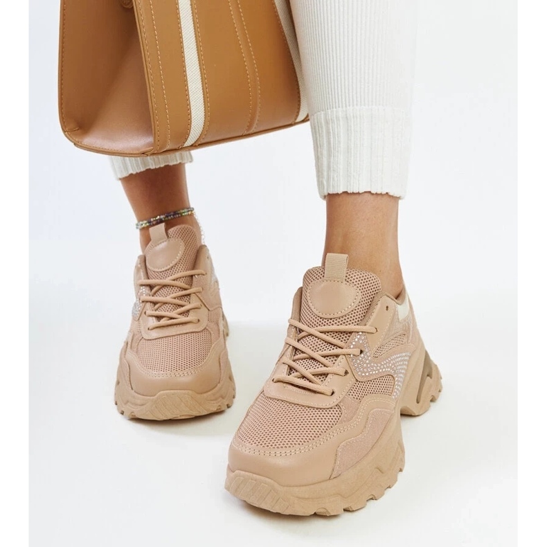 D/GMR Sneakers platform marroni decorate con zirconi Maras marrone 2