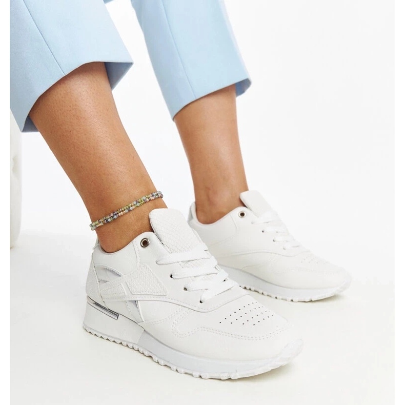 D/GMR Sneaker Tasnim in pelle di serpente bianca bianco 2