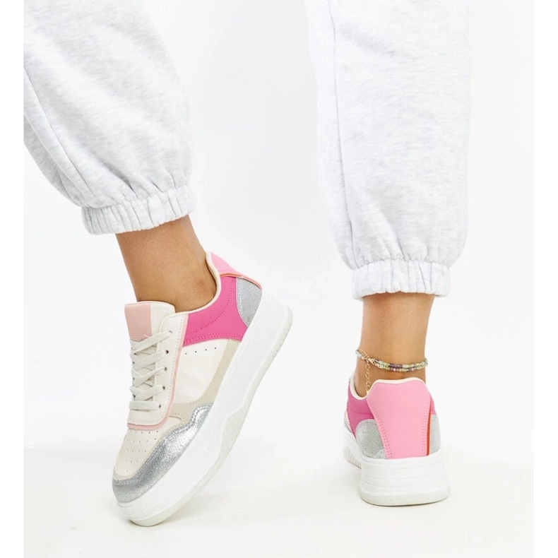 D/GMR Sneakers bianche e rosa con spessa suola Rumai 2