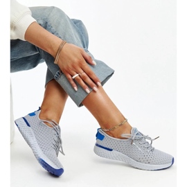 Sneakers Cross Jeans da donna in tessuto grigio 2