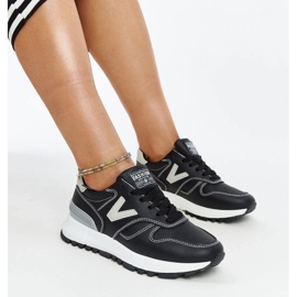 Sneakers nere con suola spessa Cettina nero 2