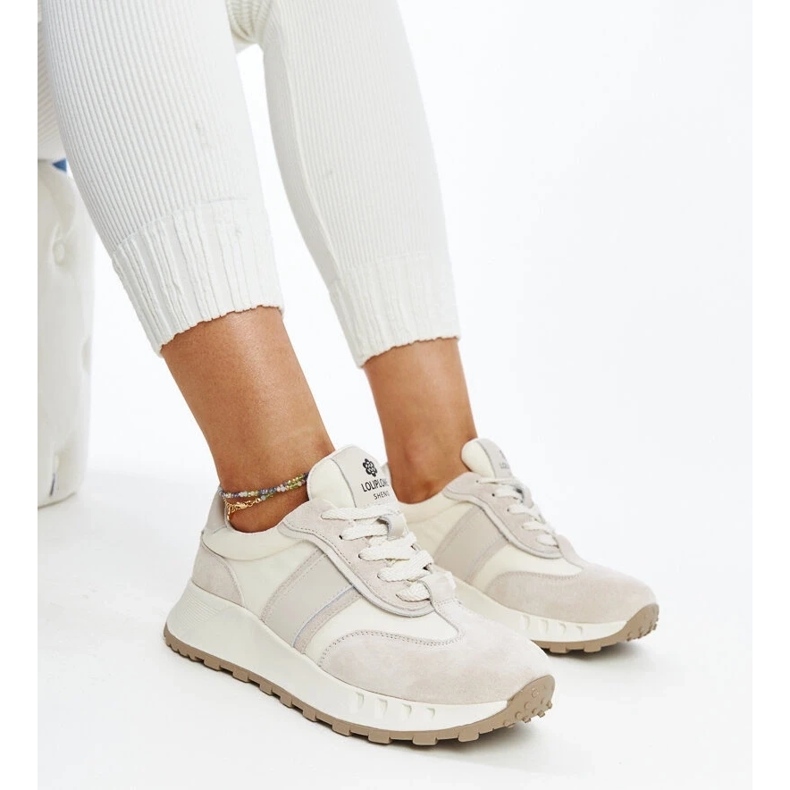 Sneakers in pelle grigia di Nahas grigio 2