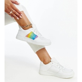 Sneaker bianche con colore sulla piattaforma Asmarin bianca 1