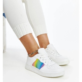 Sneaker bianche con colore sulla piattaforma Asmarin bianca 2