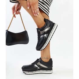 Sneaker nere sulla suola alta di Mehari nero 2