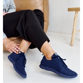 Sneaker sportive Shukornia di colore blu navy 1