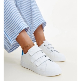 Sneakers con velcro bianche e blu di Samala bianca 1