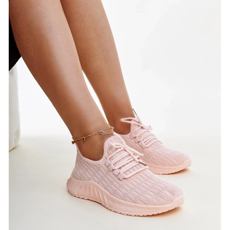 Sneakers in tessuto rosa Milena 1