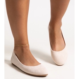 Ballerine beige chiaro realizzate in eco suede Jala 2