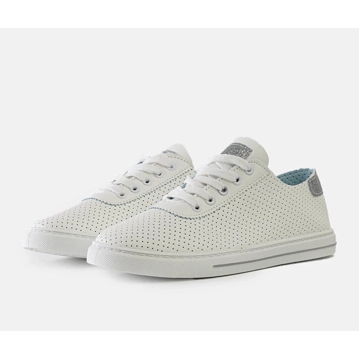 Sneaker perforate da donna in pizzo -Up Sneaker bianco 1