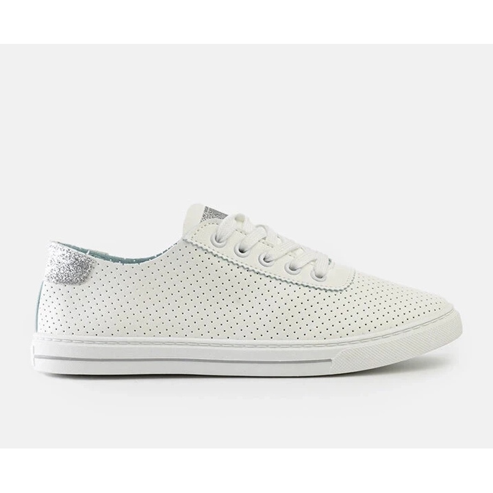Sneaker perforate da donna in pizzo -Up Sneaker bianco 2
