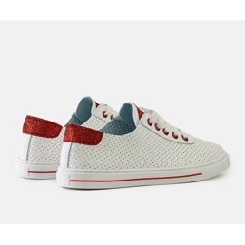 Sneaker perforate da donna in pizzo -Up Sneaker bianco 2