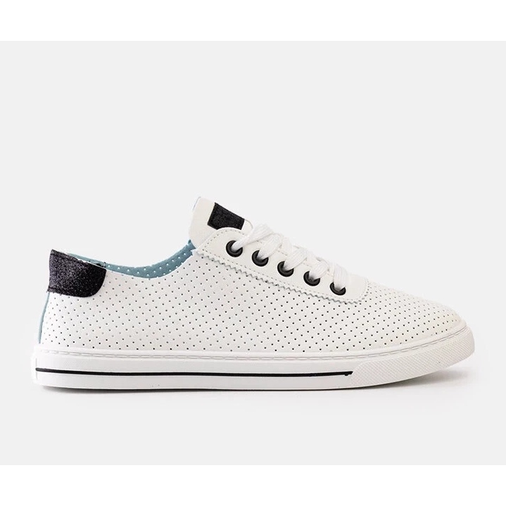 Sneaker perforate da donna in pizzo -Up Sneaker bianco 1