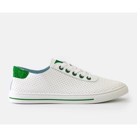 Sneaker perforate da donna in pizzo -Up Sneaker bianco 1