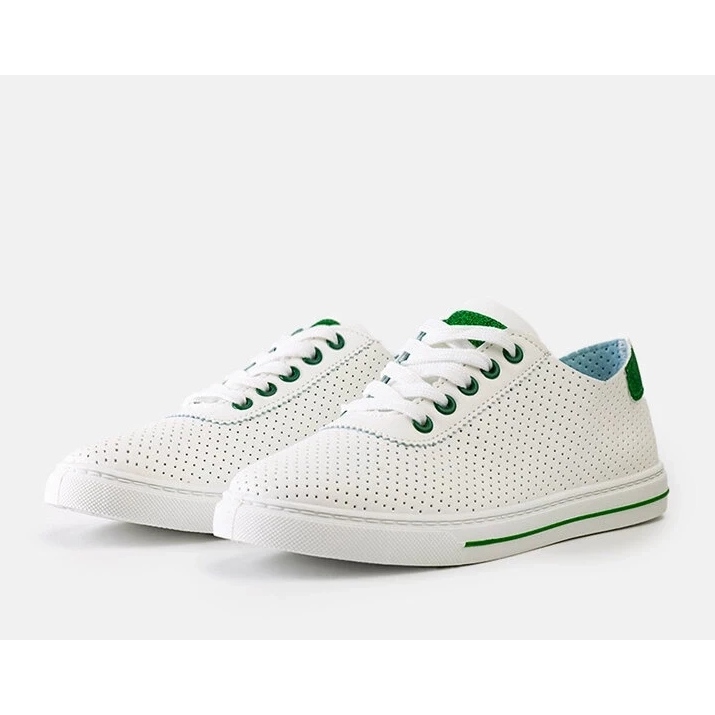 Sneaker perforate da donna in pizzo -Up Sneaker bianco 2