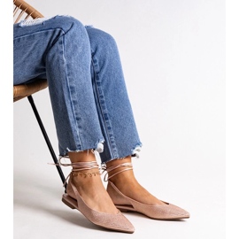 D/CEO Safine ballerine rosa stringate con strass 2