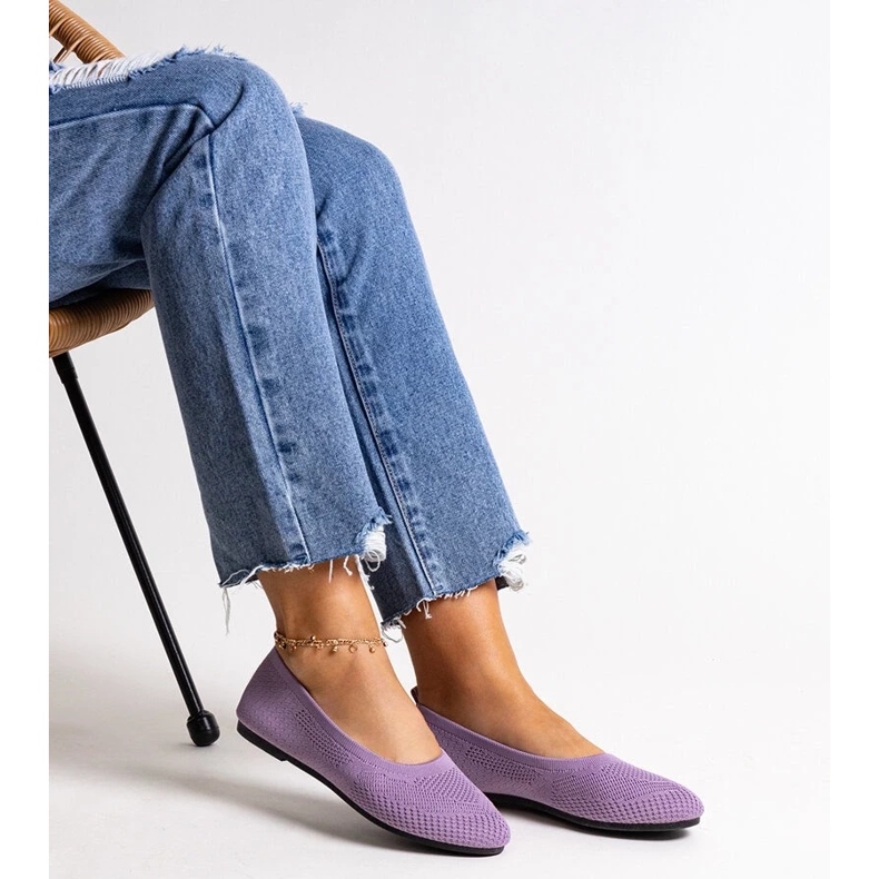 D/CEO Ballerine in tessuto viola di Yafia 2