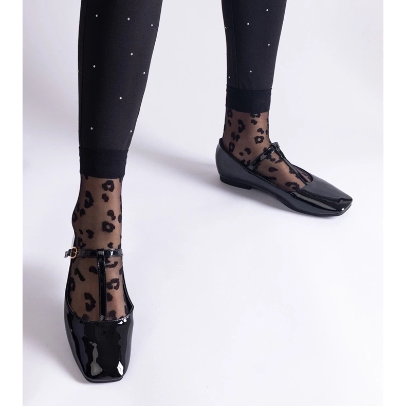 D/CEO Ballerine in vernice nera con cintura marsigliese nero 1