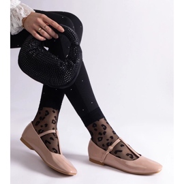 D/CEO Ballerine in vernice beige con cintura marsigliese 2