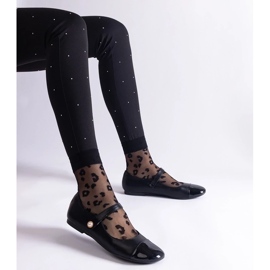 D/CEO Ballerine nere con punta in vernice, allacciate con velcro Jaures nero 2