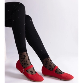D/CEO Ballerine rosse dalla finitura opaca, chiuse con fibbia Longhola rosso 2