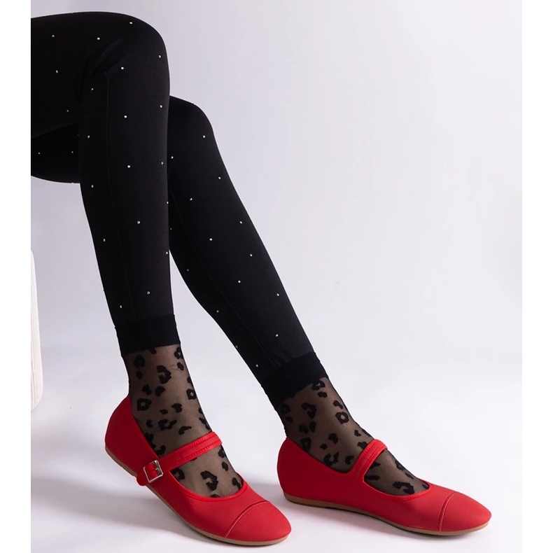 D/CEO Ballerine rosse dalla finitura opaca, chiuse con fibbia Longhola rosso 2