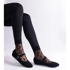 D/CEO Ballerine nere con finitura opaca, allacciate con fibbia Longhola nero 2