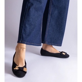 D/CEO Ballerine nere decorate con fiocco e spilla Esdras nero 2