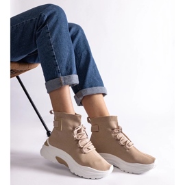 D/CEO Sneakers beige con tomaia elastica di Arredon 2