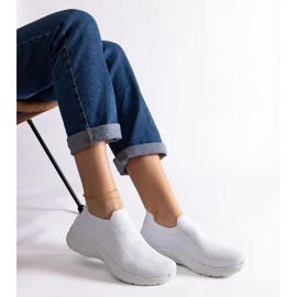 D/CEO Sneakers sportive slip-on Mora bianche bianco 2