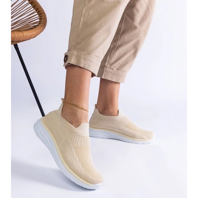 D/CEO Beige sneaker sport di Aquilina che scorre 2