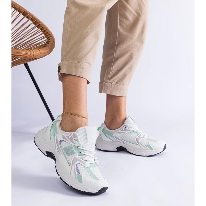D/CEO Scarpe sportive bianche e verdi per donne sneaker Sedilla verde 2