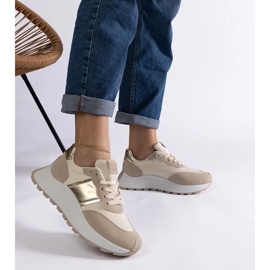 D/CEO Sneakers beige con plateau Cremorna 2