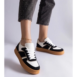 D/CEO Sneakers stringate nere con plateau Felicita nero 2