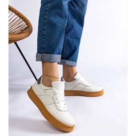 D/CEO Sneakers bianche stringate sulla piattaforma Felicita bianca 2