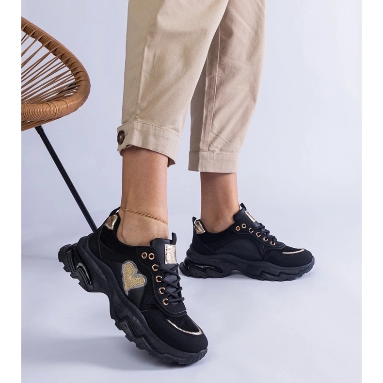 D/CEO Sneakers nere con plateau e cuore Martinez nero 2