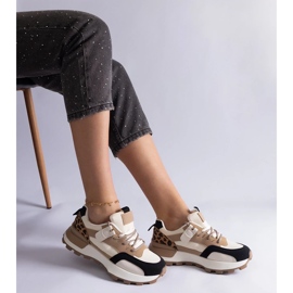 D/CEO Sneakers beige decorate con motivo animale Soria 2