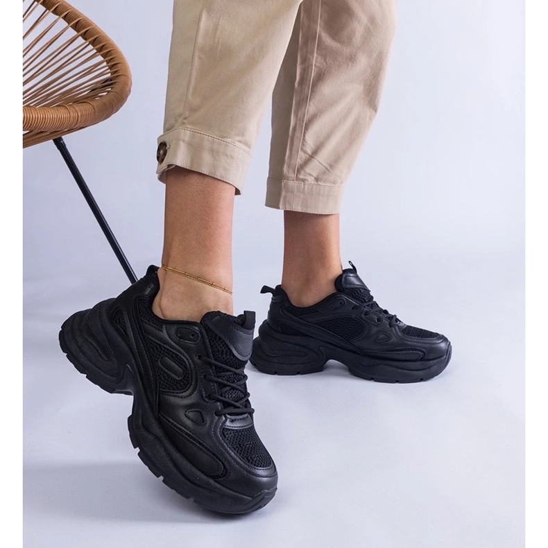 D/CEO Sneaker nere con massiccia suola Adom nero 2